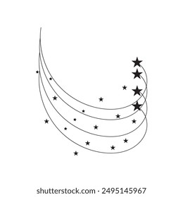 shooting star icon vector illustration. shooting star and Falling star icon on white background.