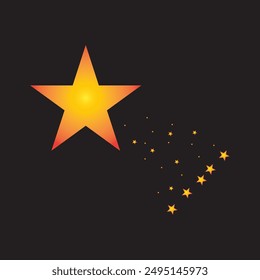 shooting star icon vector illustration. shooting star and Falling star icon on white background.