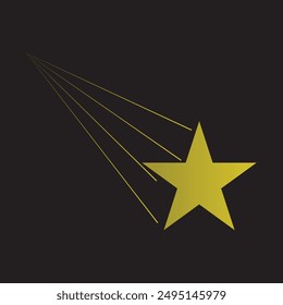 shooting star icon vector illustration. shooting star and Falling star icon on white background.
