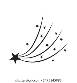 shooting star icon vector illustration. shooting star and Falling star icon on white background.