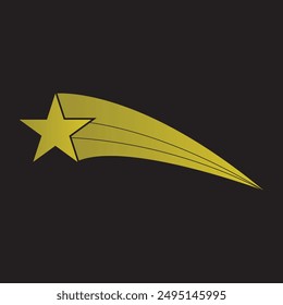 shooting star icon vector illustration. shooting star and Falling star icon on white background.