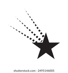 shooting star icon vector illustration. shooting star and Falling star icon on white background.