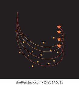 shooting star icon vector illustration. shooting star and Falling star icon on white background.