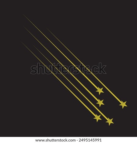 shooting star icon vector illustration. shooting star and Falling star icon on white background.