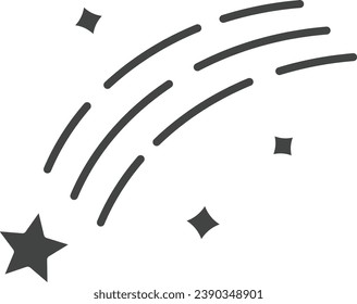 Shooting Star icon vector image. Suitable for mobile application web application and print media.