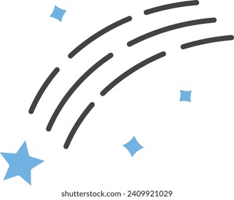 Shooting Star icon vector image. Suitable for mobile application web application and print media.