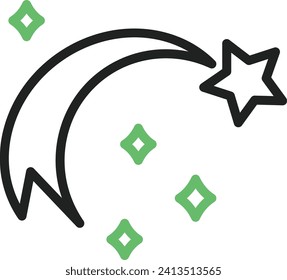 Shooting Star icon vector image. Suitable for mobile application web application and print media.
