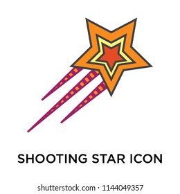 Shooting star icon vector isolated on white background for your web and mobile app design, Shooting star logo concept