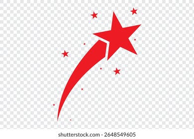 Shooting star icon, vector sing set. Black stars. Twinkle stars collection. vector illustration. Eps 10.
