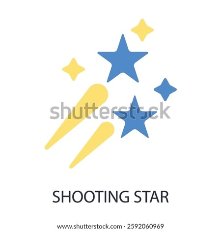 shooting star icon. vector.Editable stroke.linear style sign for use web design,logo.Symbol illustration.