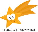 Shooting star , illustration, vector on white background