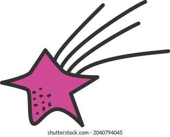 Stern, Illustration, Vektorgrafik auf weißem Hintergrund.
