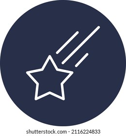 Shooting star, illustration, vector on a white background.