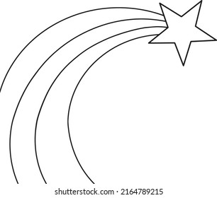 Shooting Star Isolated Coloring Page Kids Stock Vector (Royalty Free