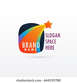 shooting star logo concept design