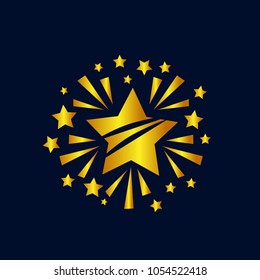 shooting star logo icon