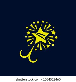 shooting star logo icon