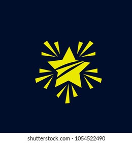 shooting star logo icon