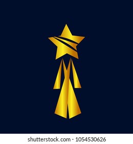 shooting star logo icon  