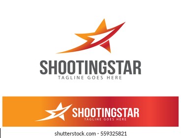 Shooting Star Logo Template Design Vector 