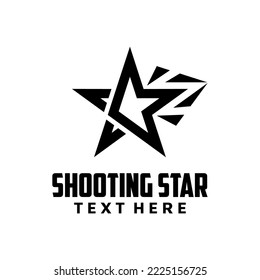 shooting star logo vector.  star logo