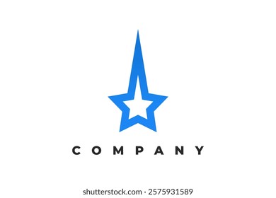 shooting star modern minimal logo design