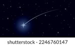 shooting star on the background of the starry sky