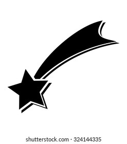 shooting star on white background, Christmas Star