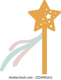  Shooting star, rainbow, vector in white background
