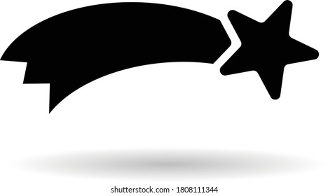 shooting star simple icon, vector illustration 