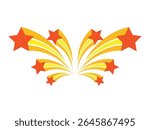 shooting star, simple vector shooting star illustration