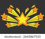 shooting star, simple vector shooting star illustration
