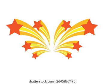 shooting star, simple vector shooting star illustration