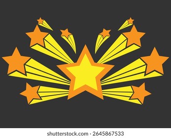 shooting star, simple vector shooting star illustration
