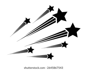 shooting star, simple vector shooting star illustration