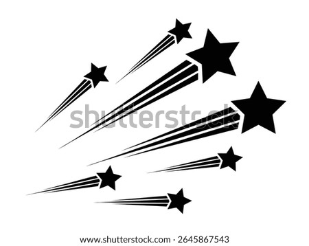 shooting star, simple vector shooting star illustration