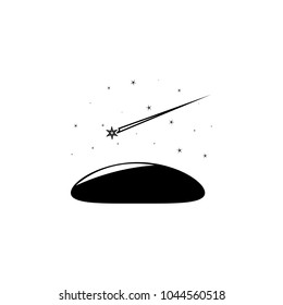 shooting star in the sky icon. Element of stars icon. Premium quality graphic design. Signs and symbols collection icon for websites, web design, mobile app on white background