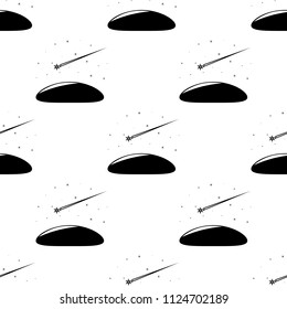 shooting star in the sky icon. Element of Stars icons for mobile concept and web apps. Pattern repeat seamless shooting star in the sky icon can be used for web and mobile apps on white background