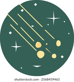 SHOOTING STAR SPACE THEME STYLE ICONS