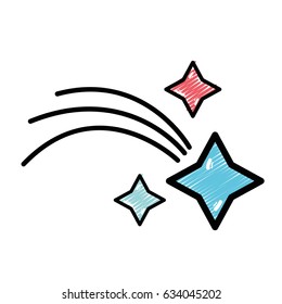 shooting star in the space universe galaxy