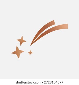 Shooting Star Sparkle Flat Symbol