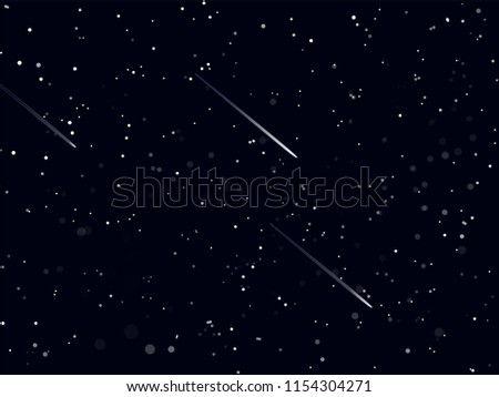 Shooting Star and sparkle star in the sky 