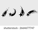 Shooting Star symbol icon in vector