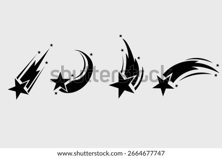 Shooting Star symbol icon in vector