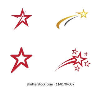 Shooting star symbol illustration