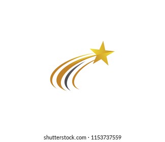 Shooting star symbol illustration