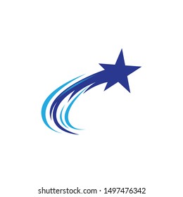 Shooting star symbol vector icon