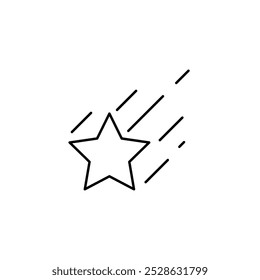 Aufnahme Stern dünnen Umriss Symbol Vektordesign gut für Web oder mobile App
