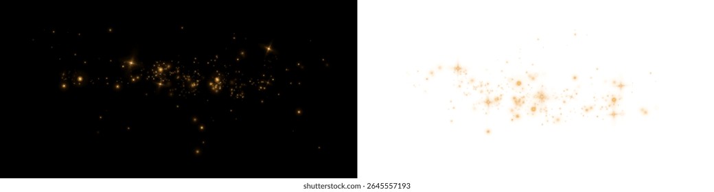 Shooting Star Trail PNG with Glowing Light, Sparkling Dust, and Twinkle Effects on Transparent Background for Holiday and Christmas Designs.