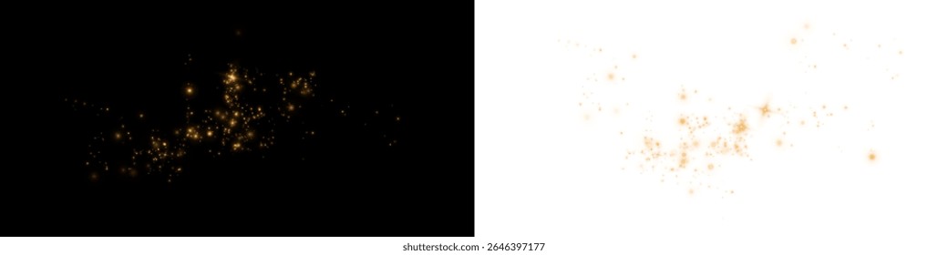 Shooting Star Trail PNG with Glowing Light, Sparkling Dust, and Twinkle Effects on Transparent Background for Holiday and Christmas Designs.